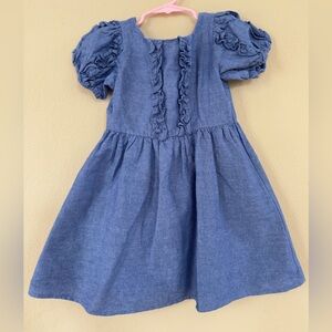 Janie and Jack Denim Blue Ruffle Dress